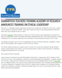 saamarthya teachers training academy of research announces training o_ - www.forpressrelease